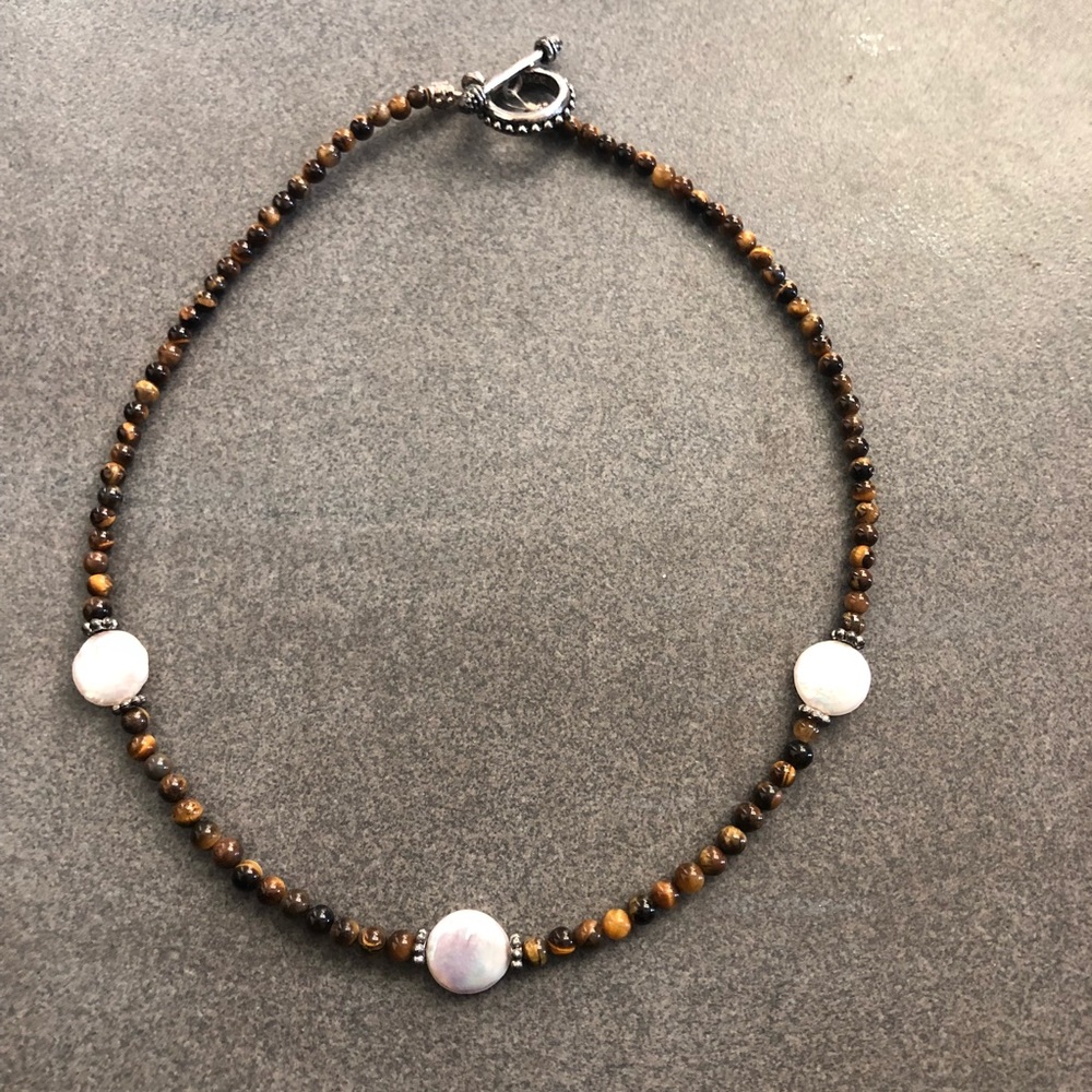 Handmade tiger's eye necklace